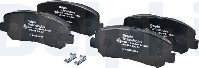 Тормозные колодки Delphi (Low-Metallic) передние для Mazda CX-5 II 2017-2026. Артикул LP2481