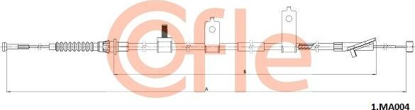 Трос ручника (тросик ручного тормоза) Cofle задний левый для Mazda CX-5 I 2011-2017. Артикул 92.1.MA004