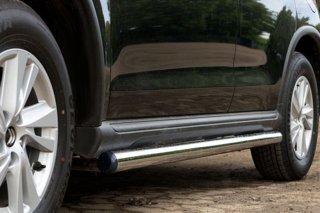 Защита порогов RusStal труба d76 (вариант 2) для Citroen C-Crosser 2007-2013. Артикул CCT-0001762