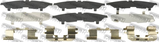 Комплект монтажный тормозных колодок Febest. Артикул 0203-B10RSF