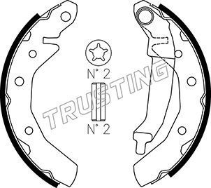 Тормозные колодки Trusting. Артикул 027.001