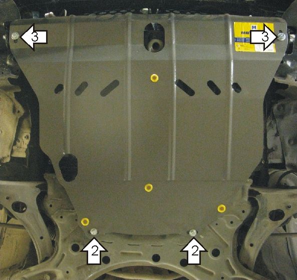 Защита Мотодор для картера, КПП Geely Emgrand EC7 2012-2016. Артикул 04501