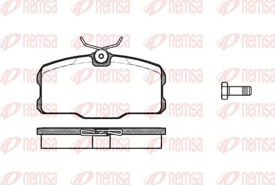 Тормозные колодки Remsa передние для Mercedes-Benz S-Класс II (W126) 1981-1985. Артикул 0207.00