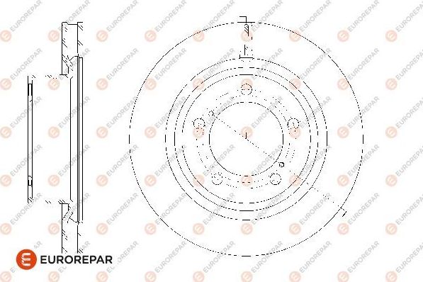 Тормозной диск Eurorepar передний для Lexus LX 570 2015-2026. Артикул 1667868680