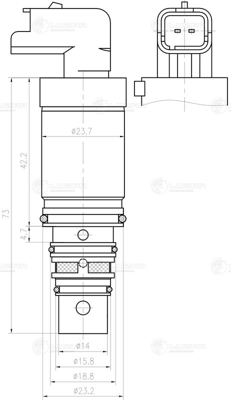 Клапан регулир. компрессора кондиц. CITROEN C4 (04-)/PEUGEOT 308 (тип SANDEN) Luzar. Артикул LCCV 2001