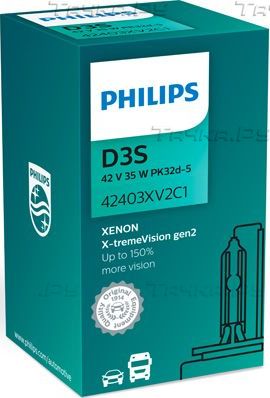 D3S 42V-35W (PK32d-5)  4800K X-tremeVision gen 2 (Philips) Philips Xenon X-tremeVision gen2. Артикул 42403XV2C1