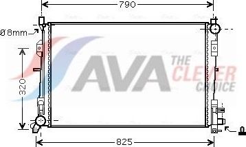 Радиатор охлаждения двигателя AVA ** CLEVER FIT **. Артикул CR2092