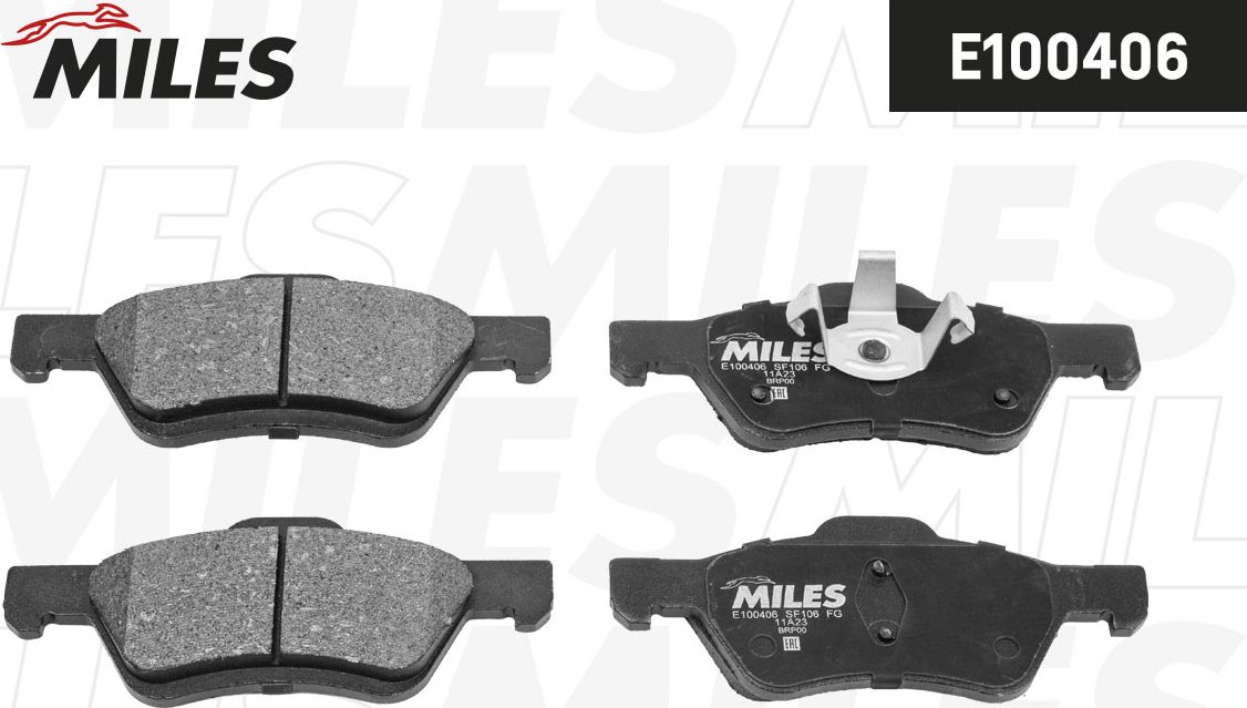 Тормозные колодки Miles (Semi-Metallic). Артикул E100406