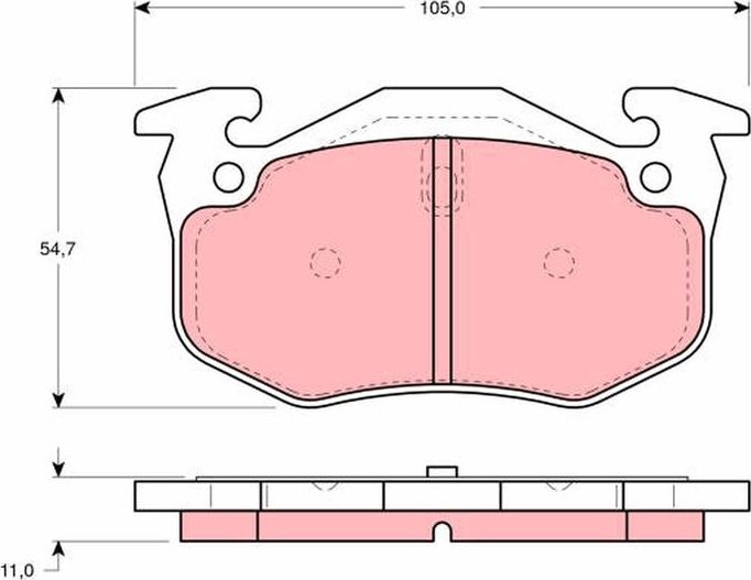 Тормозные колодки TRW. Артикул GDB1217
