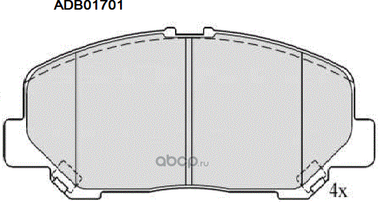 Колодки тормозные дисковые (Allied Nippon). Артикул ADB01701