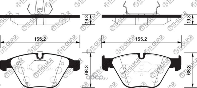 Тормозные колодки (TI-Guar). Артикул TG0222