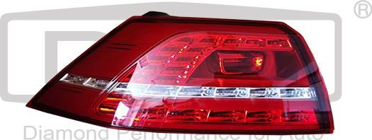 Фонарь задний DPA левый для Volkswagen Golf VII 2012-2026. Артикул 99451800102