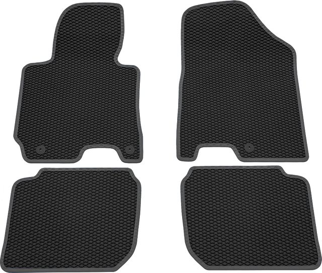 Коврики Rezkon EVA для салона Kia Cerato III 2013-2018 Серый кант. Артикул 9021010202