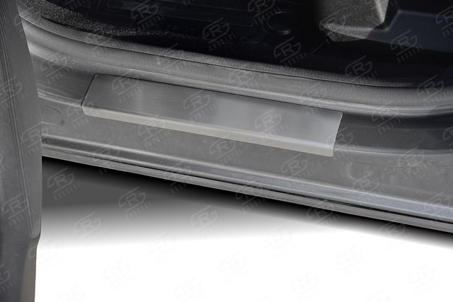 Накладки RusStal на пороги (лист нерж. шлифованный) для Renault Arkana I 2019-2026. Артикул RAR19-02