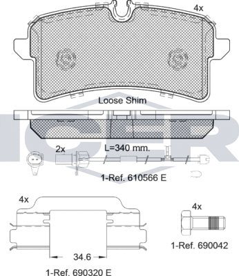 Тормозные колодки Icer. Артикул 182159