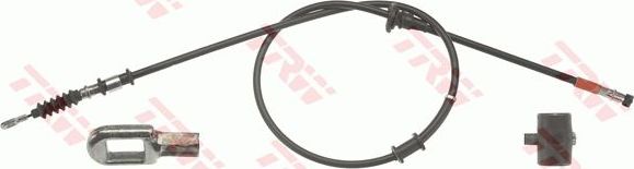 Трос ручника (тросик ручного тормоза) TRW передний/задний правый для Mitsubishi Space Star I 2002-2004. Артикул GCH608