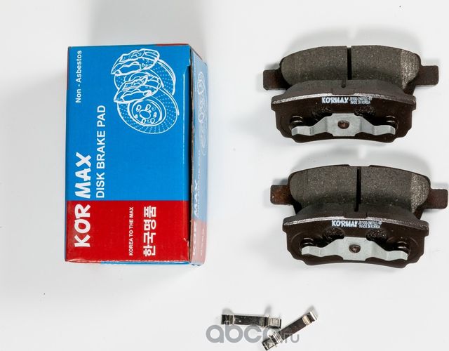 Колодки тормозные, задние (с антискрипной пластиной) (Kormax). Артикул KBP085