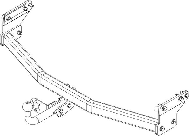 Фаркоп AvtoS для Hyundai Tucson III рестайлинг 2018-2021. Артикул HY 33