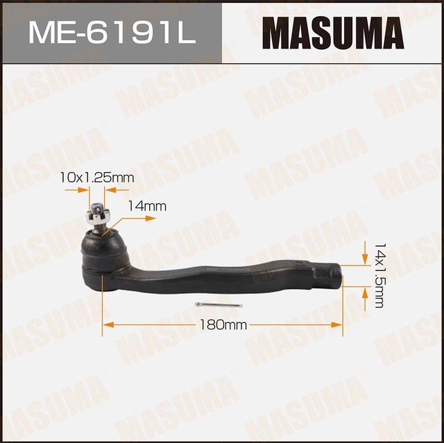 Наконечник рулевой тяги Masuma. Артикул ME-6191L