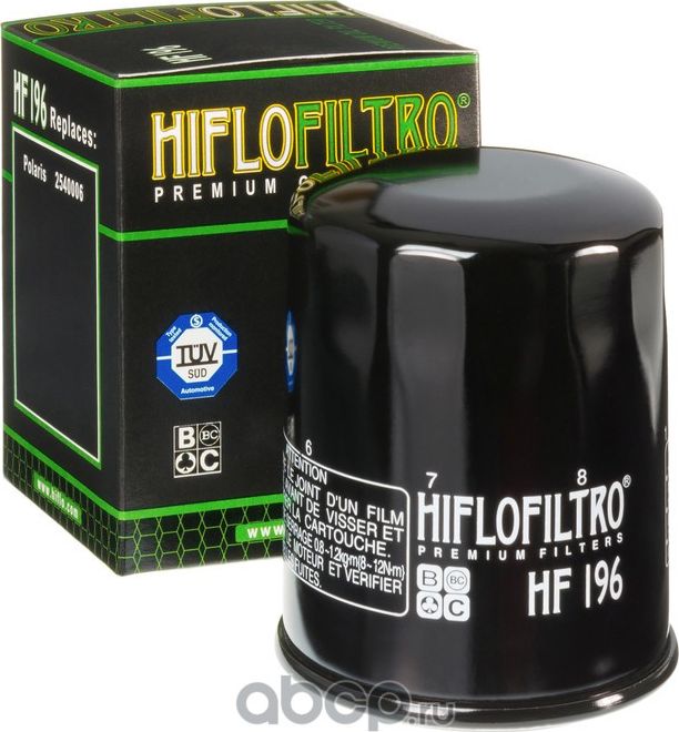 HF196 HIFLO FILTRO Фильтр масляный (Hiflofiltro). Артикул HF196