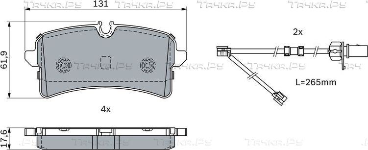 Тормозные колодки Bosch (Low-Metallic). Артикул 0 986 424 404