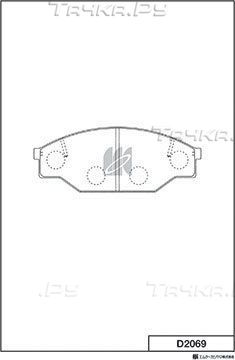 Тормозные колодки MK Kashiyama. Артикул D2069