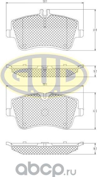 КОЛОДКИ ТОРМОЗНЫЕ ДИСКОВЫЕ (G.u.d). Артикул GBP076800