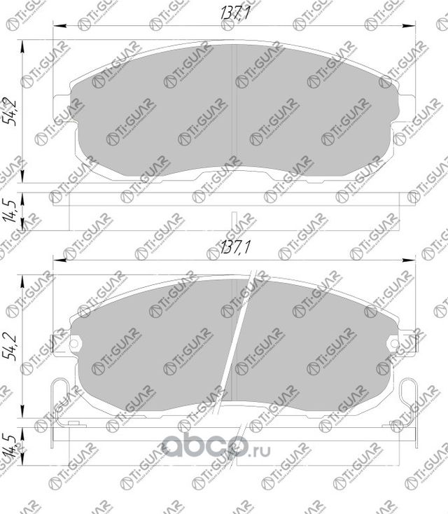 Тормозные колодки (TI-Guar). Артикул TG286C
