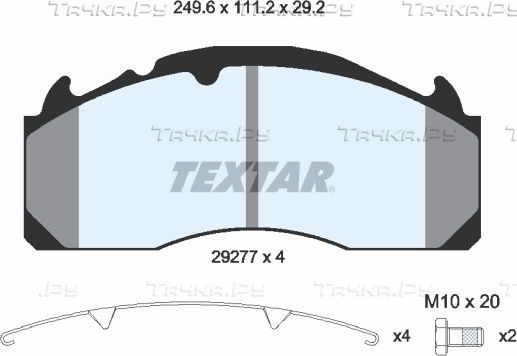 Тормозные колодки Textar передние/задние для Volvo  FM9 2001-2005. Артикул 2927705