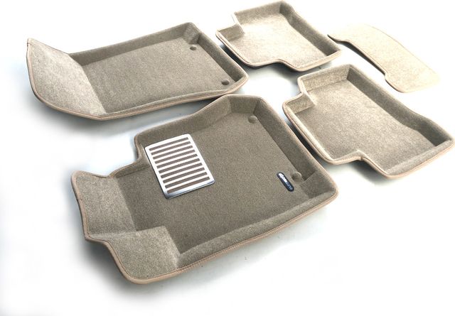 Коврики текстильные Euromat 3D Lux для салона Mercedes-Benz GLC-Класс X253 2016-2026 Бежевые. Артикул EM3D-003518T