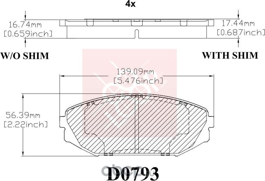 Brake pads (Frictionmaster). Артикул ELT793