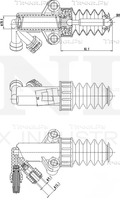 Цилиндр сцепления рабочий (Unio). Артикул BRC-10513