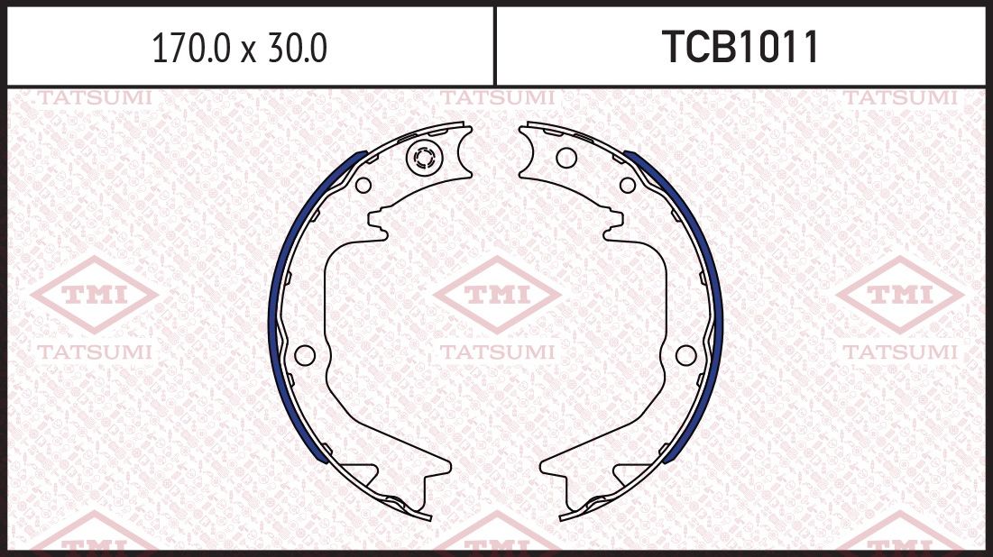Колодки тормозные барабанные (Tatsumi). Артикул TCB1011