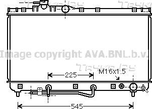 Радиатор охлаждения двигателя AVA. Артикул TOA2184