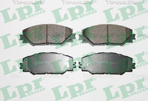 Тормозные колодки LPR передние для Toyota RAV4 IV (CA40) 2012-2019. Артикул 05P1282