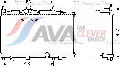 Радиатор охлаждения двигателя AVA ** CLEVER FIT **. Артикул TO2318