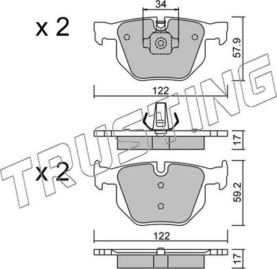 Тормозные колодки Trusting. Артикул 660.4