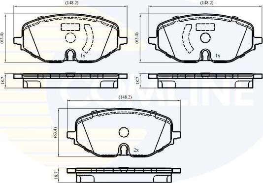 Тормозные колодки Comline Comline. Артикул CBP02854