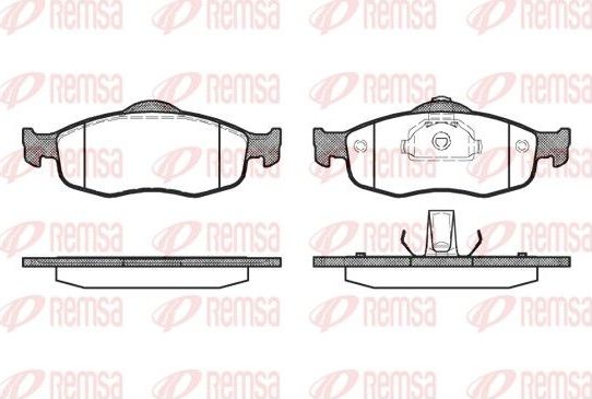 Тормозные колодки Remsa передние для Ford Scorpio II 1994-1998. Артикул 0432.00
