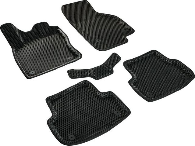 Коврики Seintex 3D EVA ромб для салона Audi A3 8V 2012-2026 ЧЕРНЫЕ. Артикул 98591