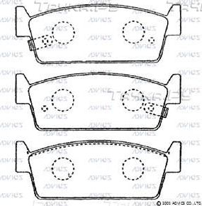 Тормозные колодки Advics передние для Nissan Skyline IX (R33) 1993-1998. Артикул SN811P