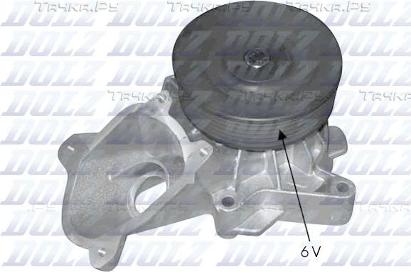 Помпа (водяной насос) Dolz для BMW 1 I (E81/E82/E87/E88) 2004-2007. Артикул B224