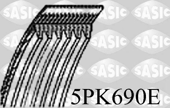 Приводной ремень поликлиновой Sasic. Артикул 5PK690E