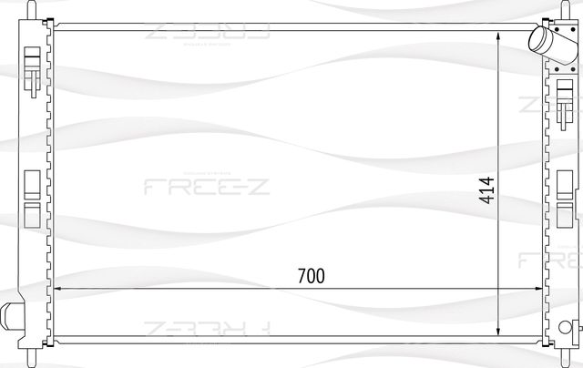 Радиатор MITSUBISHI LANCER 08- 1.5-2.0 охлаждения (Free-Z). Артикул KK0158