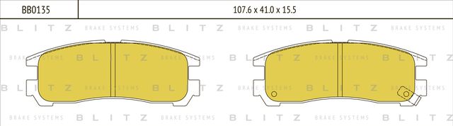 Колодки тормозные MITSUBISHI GALANT/SPACE 88- задн. (Blitz) Blitz. Артикул BB0135