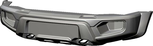 Бампер передний АВС-Дизайн для УАЗ Cargo 2005-2026. ЛЁГКИЙ, без оптики, под покраску. Артикул ABC.UAZ.FB.17P