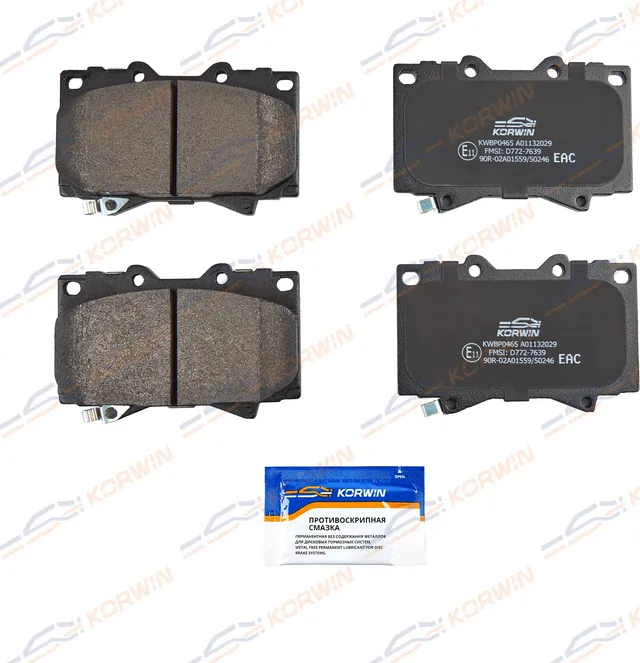 Колодки тормозные перед. Toyota Land Cruiser (J80/J100) 90-07/Lexus LX (100) 98 (Korwin). Артикул KWBP0465