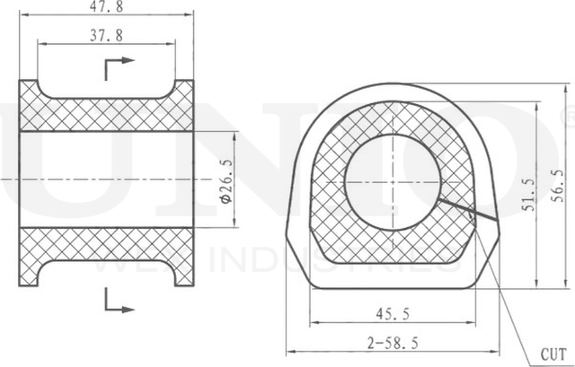 Втулка стабилизатора (Unio). Артикул RMP-10264