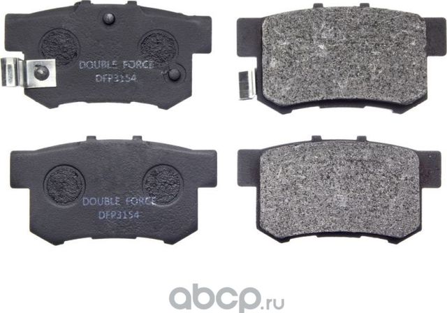 Комплект тормозных колодок задних (Double Force) Double Force. Артикул DFP3154