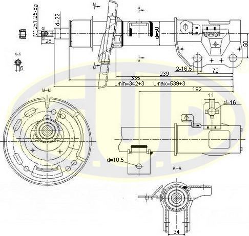Амортизатор G.U.D.. Артикул GSA777008
